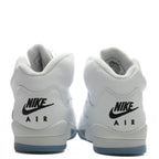 Air Jordan 5 Retro 'White Metallic' (GS) - White/Black/Metallic Silver