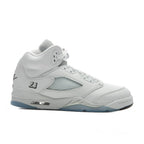 Air Jordan 5 Retro 'White Metallic' (GS) - White/Black/Metallic Silver