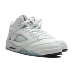 Air Jordan 5 Retro 'White Metallic' (GS) - White/Black/Metallic Silver