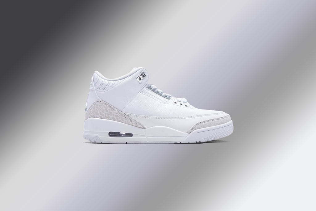 Air Jordan 3 Retro 'Pure Money' - White/Metallic Silver