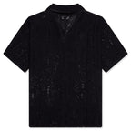 All Over Crochet Shirt - Jet Black