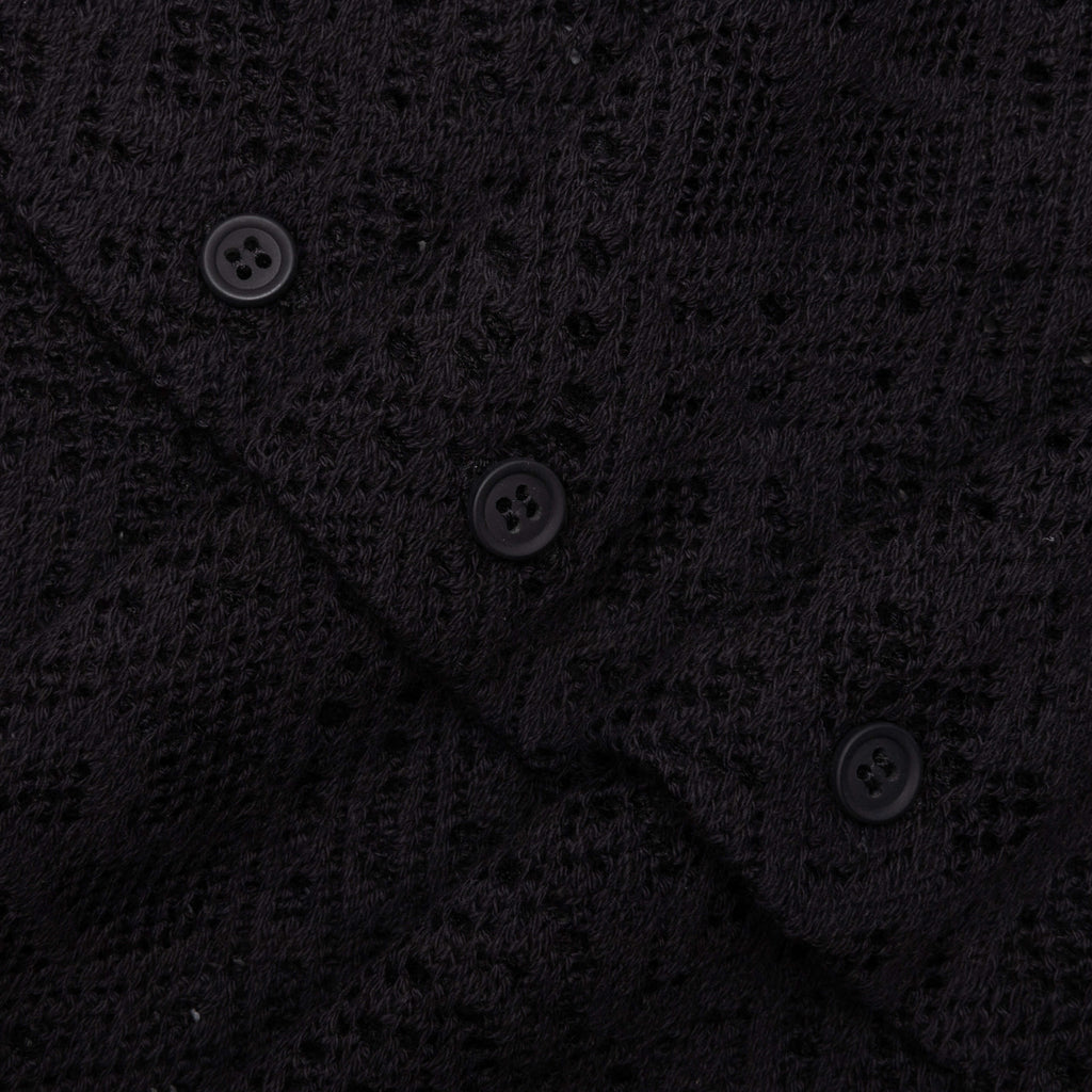 All Over Crochet Shirt - Jet Black