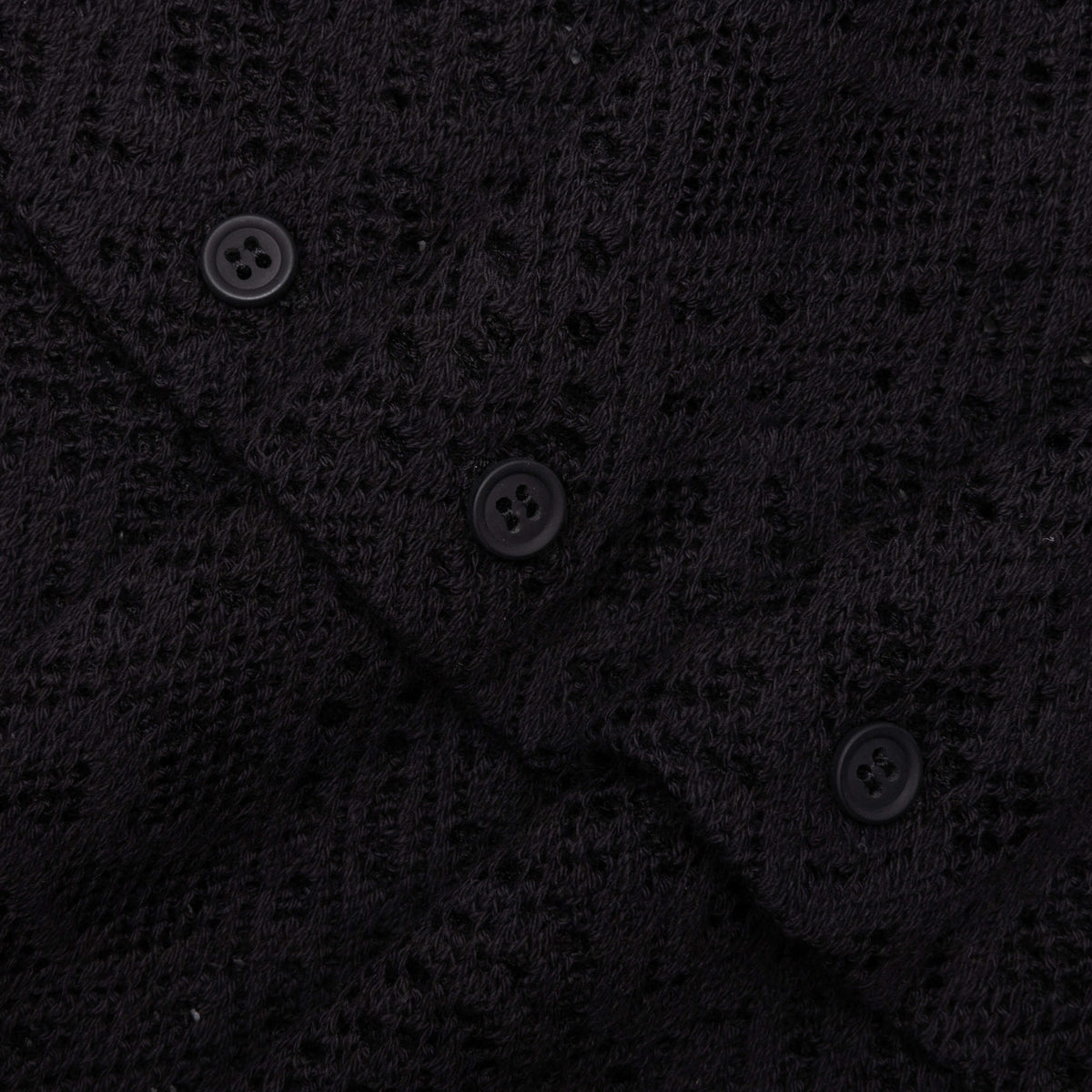 All Over Crochet Shirt - Jet Black