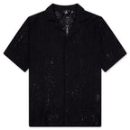 All Over Crochet Shirt - Jet Black