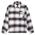 All Over Initial Flannel - Latte