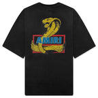 Amiri Crystal Cobra Oversized Tee - Black