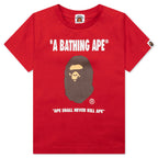 Kids Ape Head Tee - Red