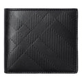 Burberry 26 Embossed Check Bifold Wallet 'Black' 81039891