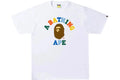BAPE COLORS COLLEGE TEE WHITE