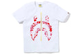 BAPE ABC CAMO SHARK TEE WHITE / PINK SS22