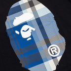 Bape Check Big Ape Head Tee - Black