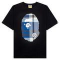 Bape Check Big Ape Head Tee - Black