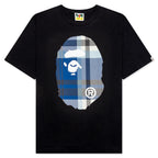Bape Check Big Ape Head Tee - Black