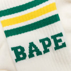 Bape Stripe Socks - Green/Yellow