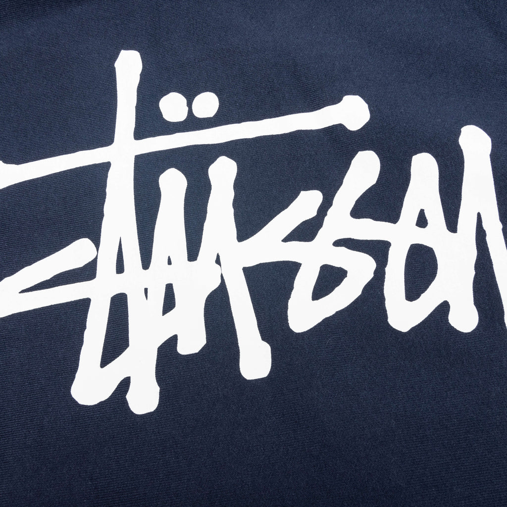 Basic Stussy Zip Hoodie - Navy