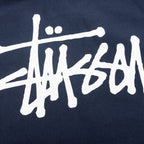 Basic Stussy Zip Hoodie - Navy