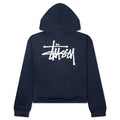 Basic Stussy Zip Hoodie - Navy