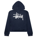 Basic Stussy Zip Hoodie - Navy