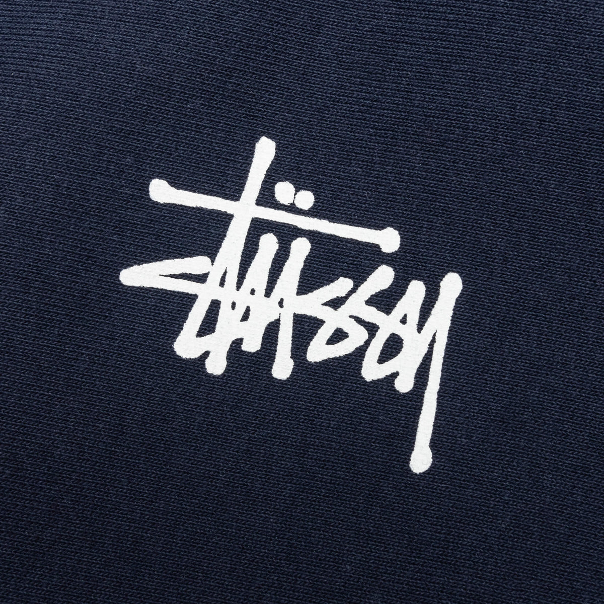 Basic Stussy Zip Hoodie - Navy