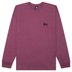 Basic Stussy L/S Tee - Berry