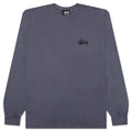 Basic Stussy Pigment Dyed L/S Tee - Indigo
