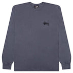Basic Stussy Pigment Dyed L/S Tee - Indigo
