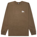 Basic Stussy Pig. Dyed L/S Tee - Brown