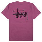 Basic Stussy Tee - Berry