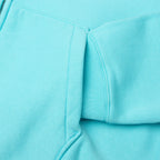 Basic Diamond Zip Hood - Teal