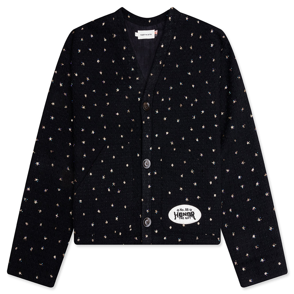Beaded Cardigan - Black