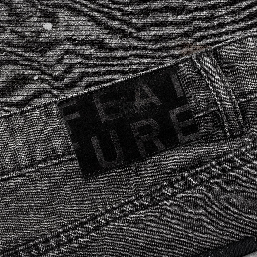 Berry Wide Denim Short - Vintage Black