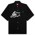 Black Dog S/S Cropped Fit Woven Shirt - Black Caramel