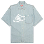 Blue Dog S/S Cropped Fit Woven Shirt - Blueberry Haze