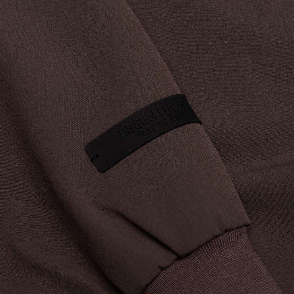 Bonded Nylon Bomber Jacket - Brown