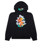 Psychedelic Boxy Fit Hoodie - Black
