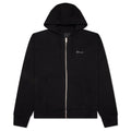 Fleece Zipped Hoodie with Hubert Objects Print- Black