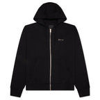Fleece Zipped Hoodie with Hubert Objects Print- Black