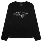Tarot Print Boxy Fit Long Sleeve T-Shirt - Black