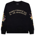 Fleece Sweatshirt with Chandelier and Snake - Black
