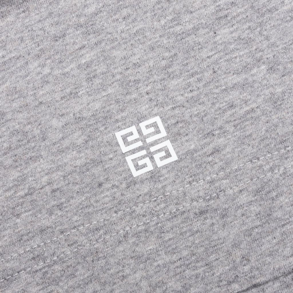 GVCY Floral Printed Crewneck T-Shirt - Light Grey Melange