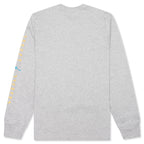 Brooklyn AJ11 Graphic L/S Tee - Grey Heather