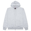 Brooklyn Fleece Full-Zip Hoodie - Grey Heather/White