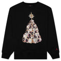 Brooklyn Holiday Fleece Crewneck - Black/Gym Red
