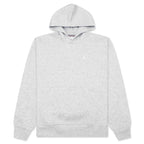 Brooklyn Fleece Pullover Hoodie - Grey Heather/White