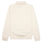 Buttoned Raglan Long Sleeve Sweatshirt - Ivory