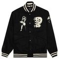 Cloudy Star Varsity Jacket - Black