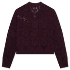 Cable Cardigan - Berry