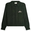 Cable Zip Henley - Green