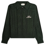 Cable Zip Henley - Green