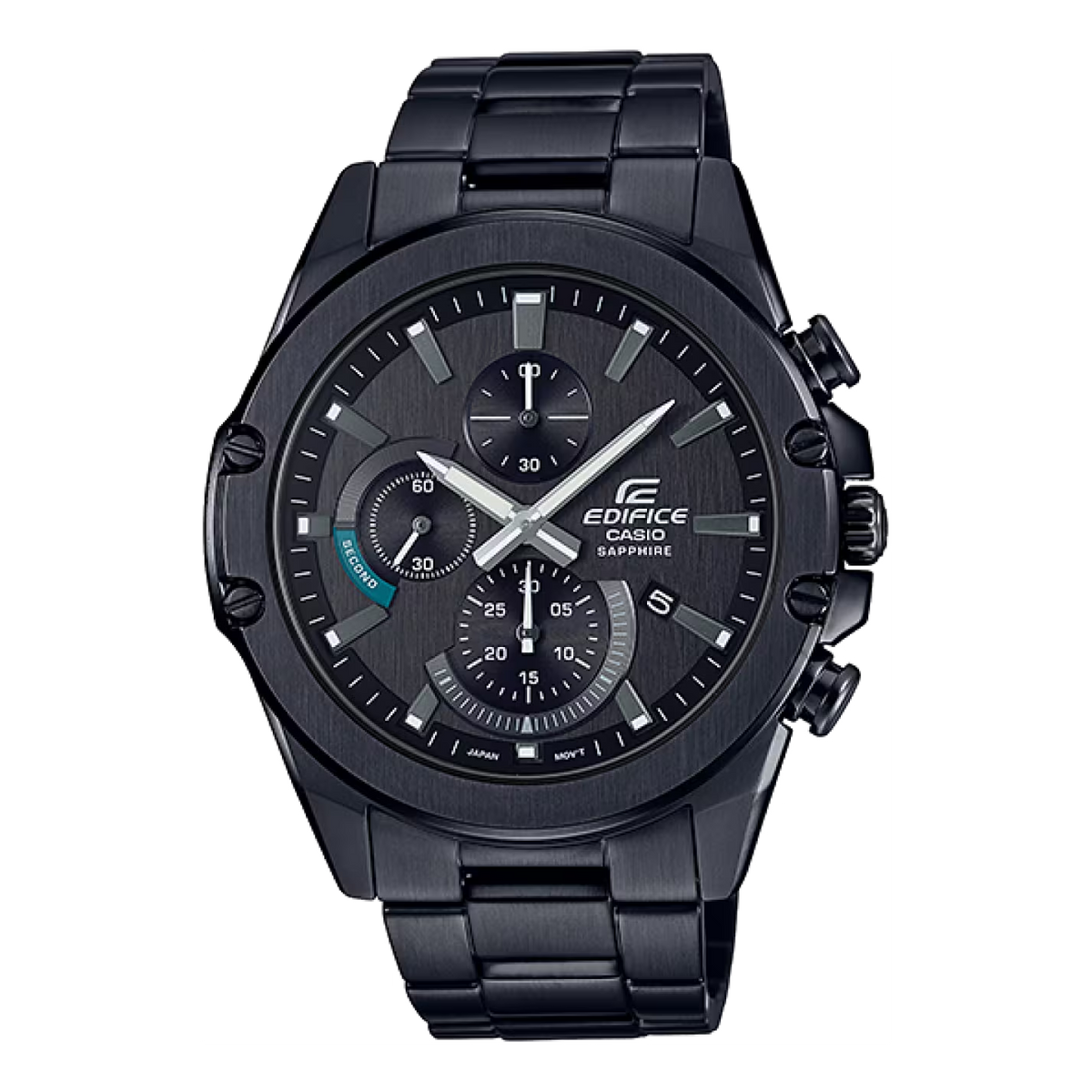 CASIO EDIFICE Stainless Steel Strap Sapphire Crystal Mens Black Analog EFR-S567DC-1A